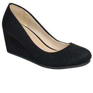 Women's Round Toe Wedge Pumps